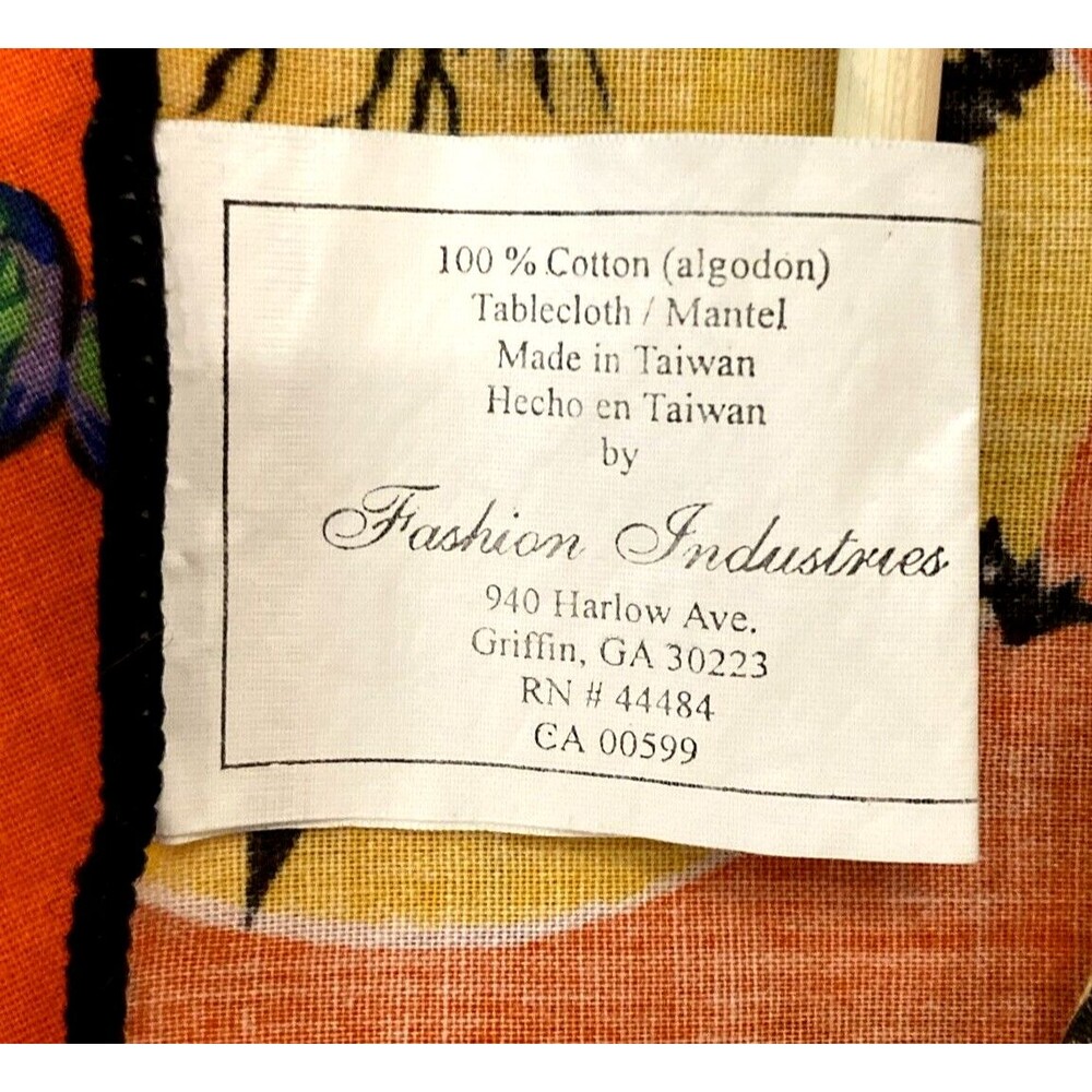 Vintage 1995 Halloween Spooky House Tablecloth "Fashion Industries" Est. 52"x70" - Picture 6 of 8